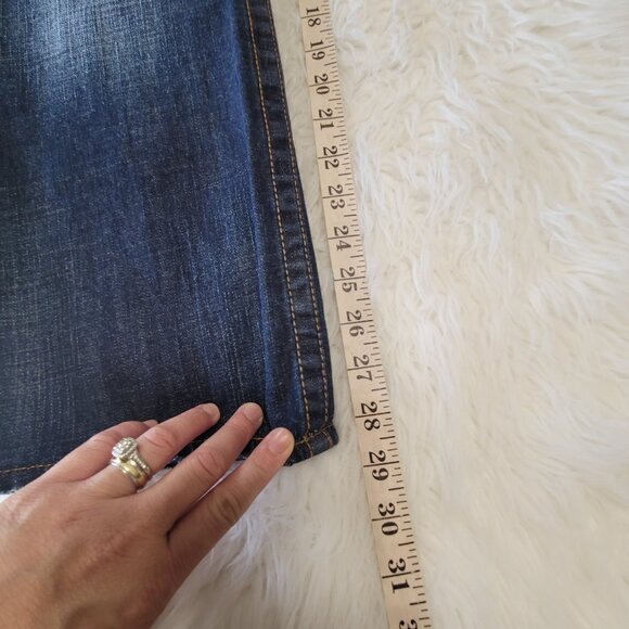 True Religion Mens Bootcut Denim Jeans Sz 34 Blue - Picture 11 of 16